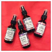 Load image into Gallery viewer, Let That Shit Go- Bay and Cedar All Natural Room Vibe Spray 2oz